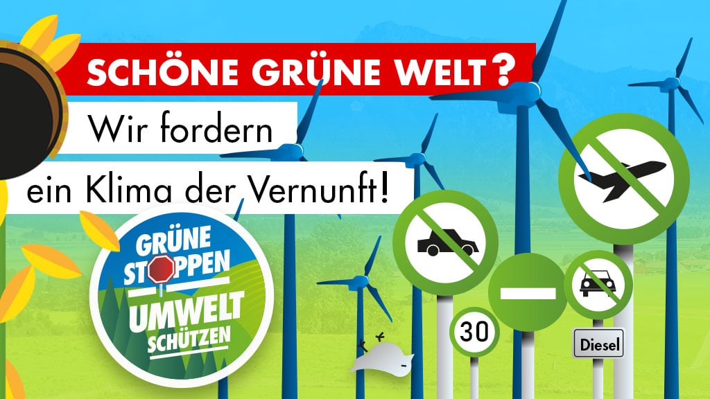 AfD startet Kampagne „Grüne stoppen! – Umwelt schützen!“